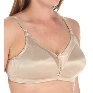 NWOT Bali 38B Double Support Wireless Bra 3820 Beige 122928
